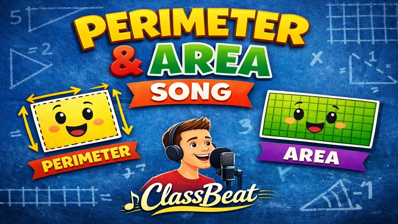 Perimeter and Area Song | Math Song for Kids | ClassBeat Lyric Video