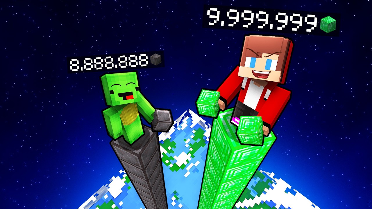 Mikey vs JJ Tower Battle in Minecraft (Maizen)