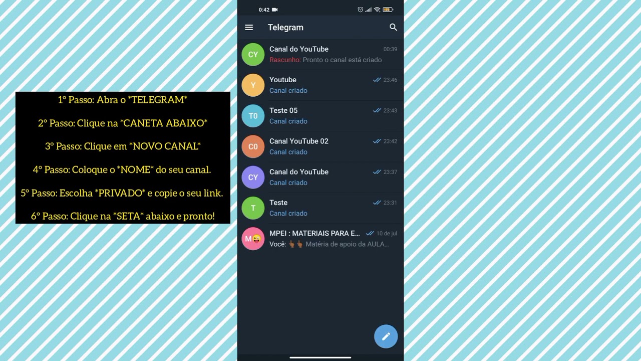 Como criar CANAL NO TELEGRAM em MENOS DE 1 MIN