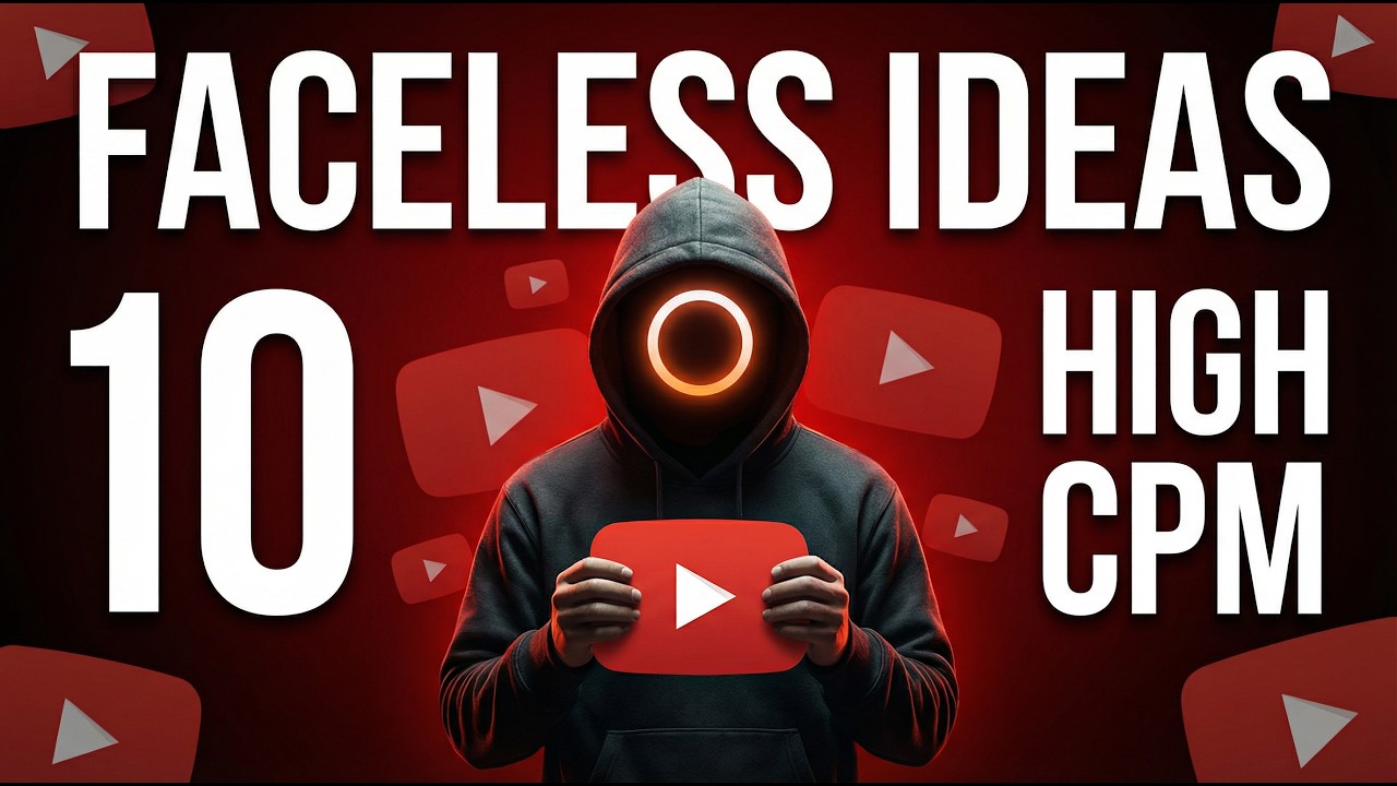 10 High CPM Faceless YouTube Channel Ideas for Beginners 2026