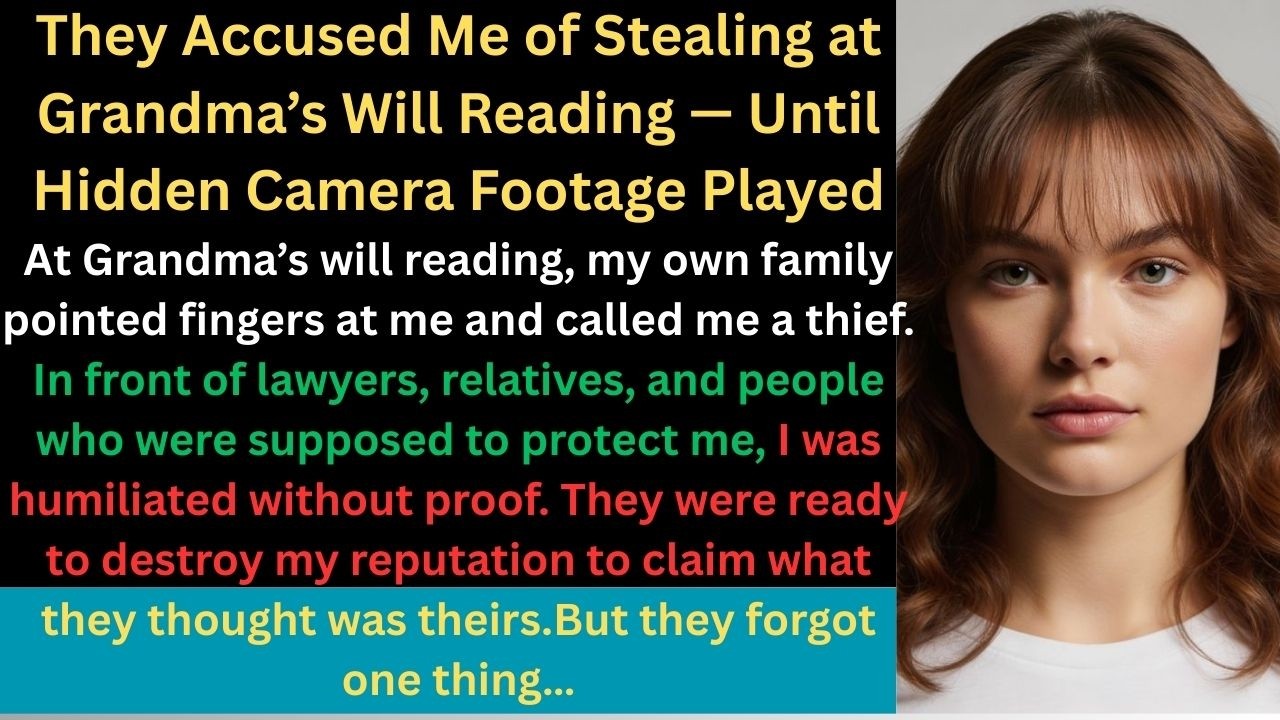 They Accused Me of Stealing at Grandma’s Will Reading — Until Hidden Camera Footage Played