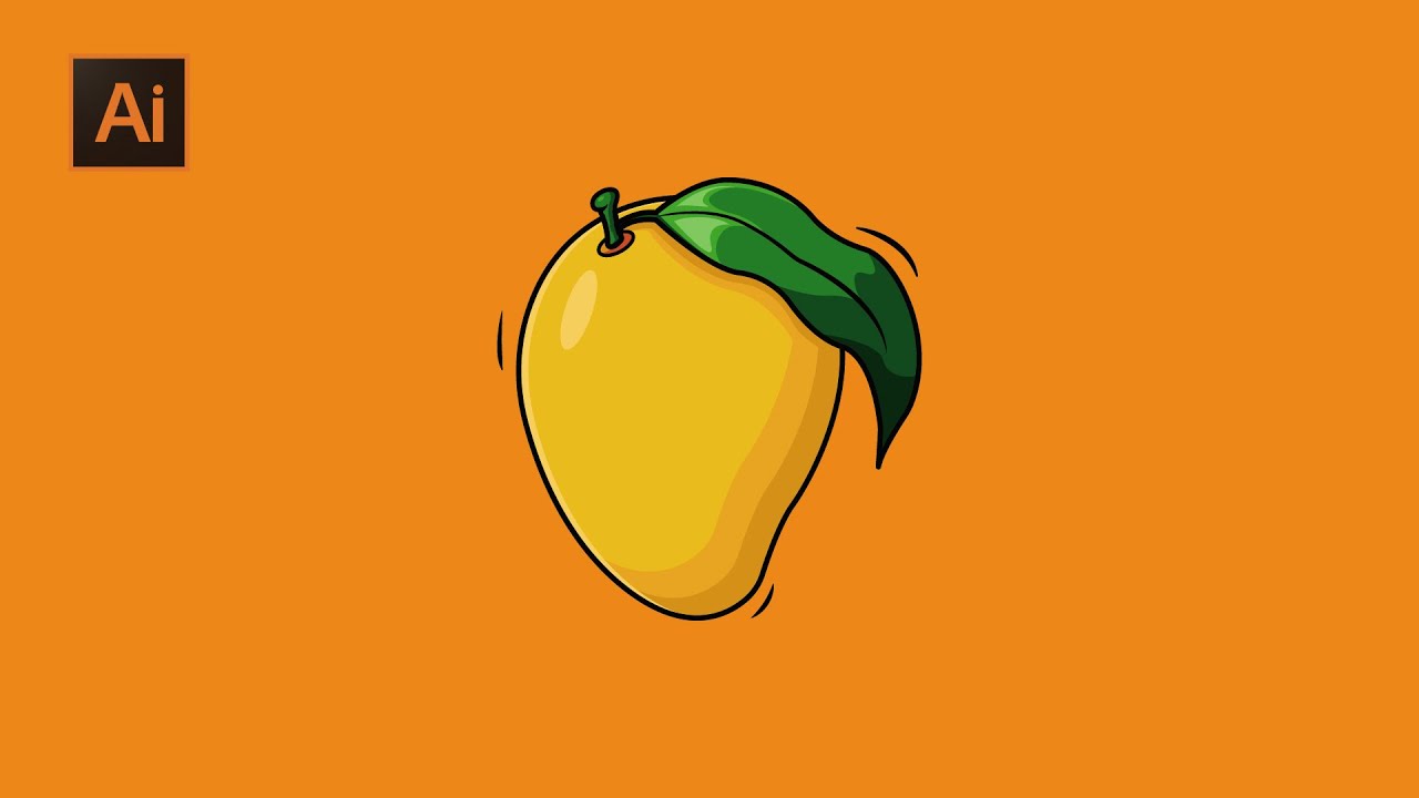 Adobe Illustrator CC - Mango Vector Art Flat Design in Adobe Illustrator