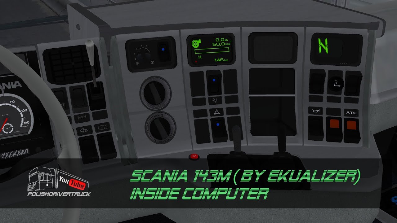[ETS2. V1.28]...PDT...Scania 143m (by Ekualizer) Inside Computer