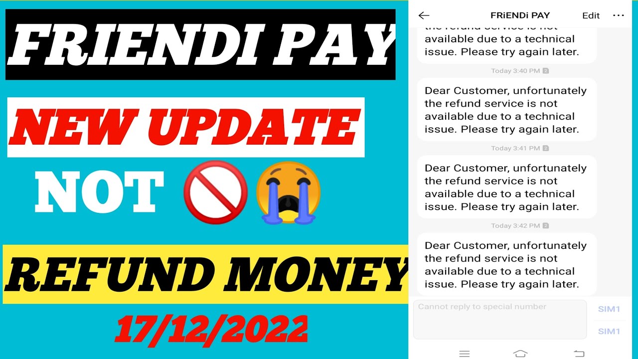 friendi pay not refund money /friendi pay not open /friendi pay not add money