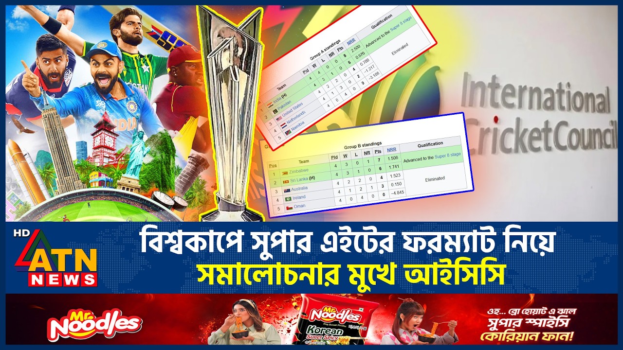 বিশ্বকাপে সুপার এইটের ফরম্যাট নিয়ে সমালোচনার মুখে আইসিসি | ICC | World Cup | ATN News