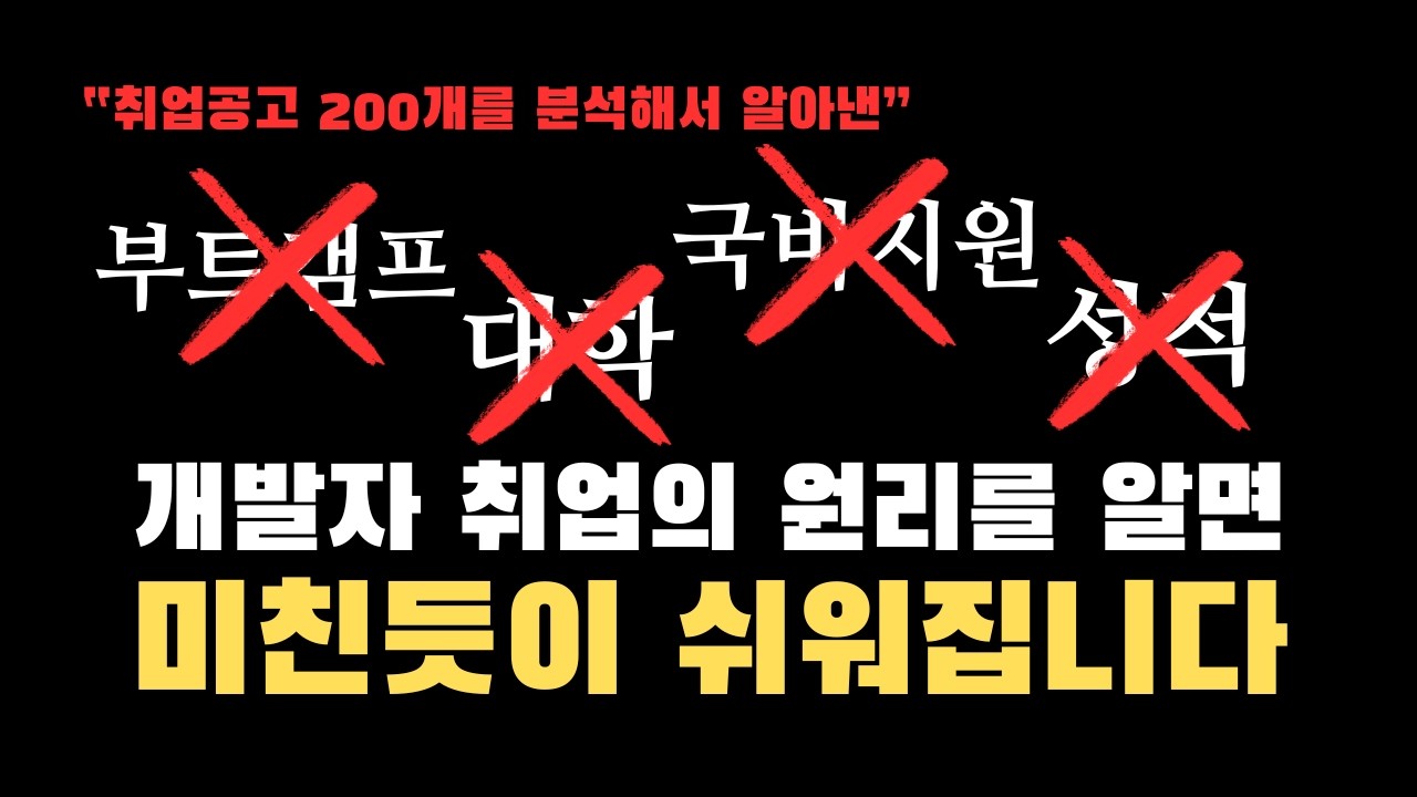 취업공고 200개를 분석한 가장 빠른 백엔드 취업 전략 총정리