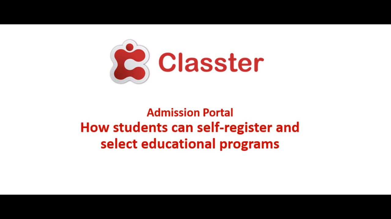 Classter | How Students Can Self Register in Educational Programs