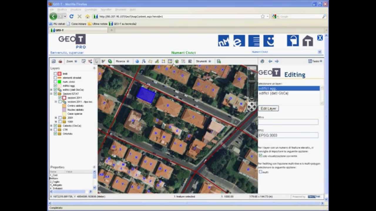 GeoT WEBGIS - Urbanistica - Censimento Numeri Civici