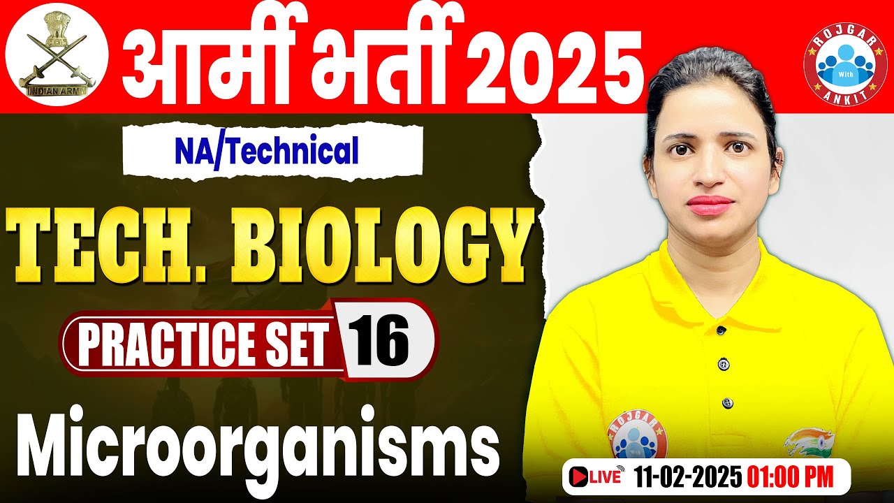 Army Practice Set 2025 | Microorganisms | Technical Biology for Army Nursing Assistant