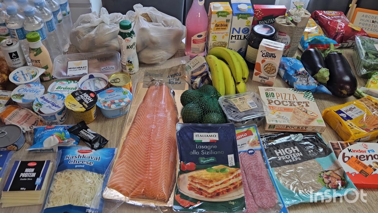Cumpărături alimentare din Lidl cu preturile afișate-700 lei