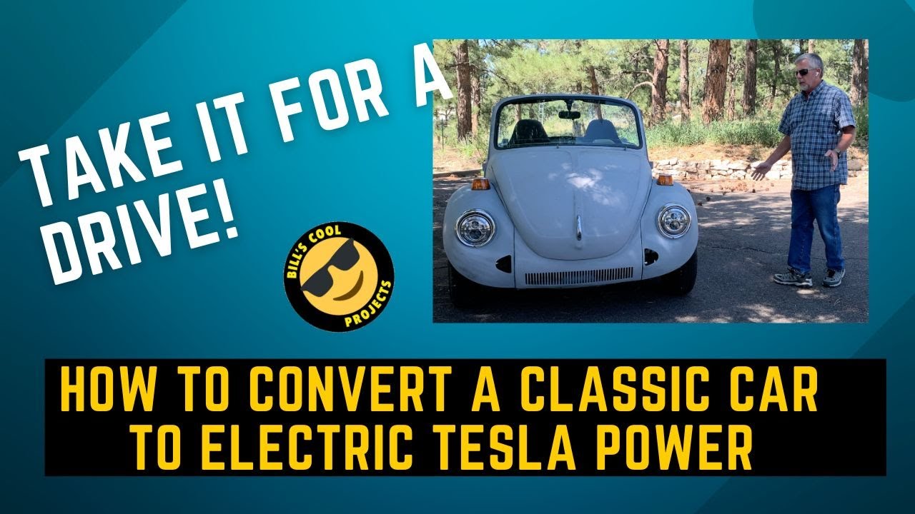 Электрическая мечта сбылась! Переделка Volkswagen Super Beetle в электромобиль Tesla 1974 года вы...