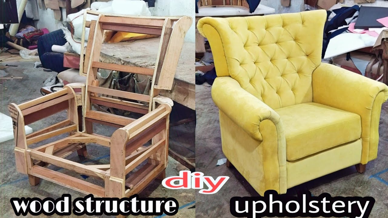 how to make how to make sofa at home chaster design chair sofa foaming & upholstery step by step
