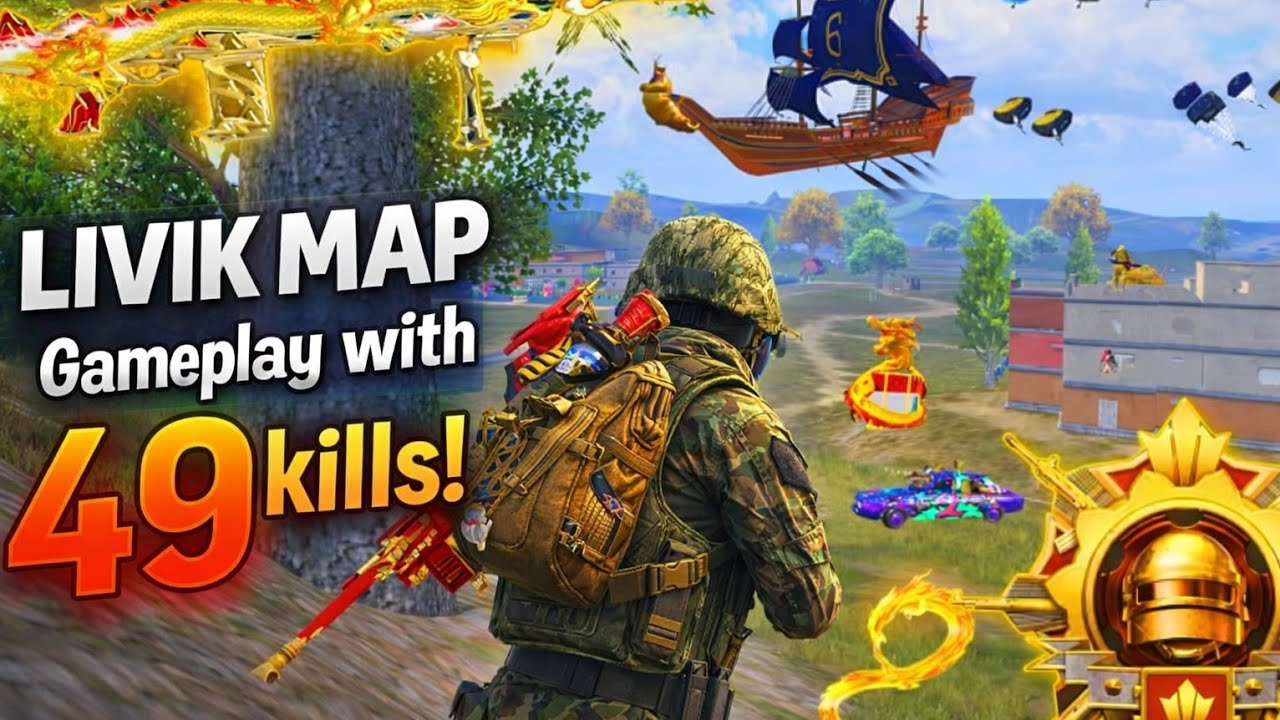 😱49 KILLS | LIVIK MAP Gameplay | #battlegroundsmobileindia 