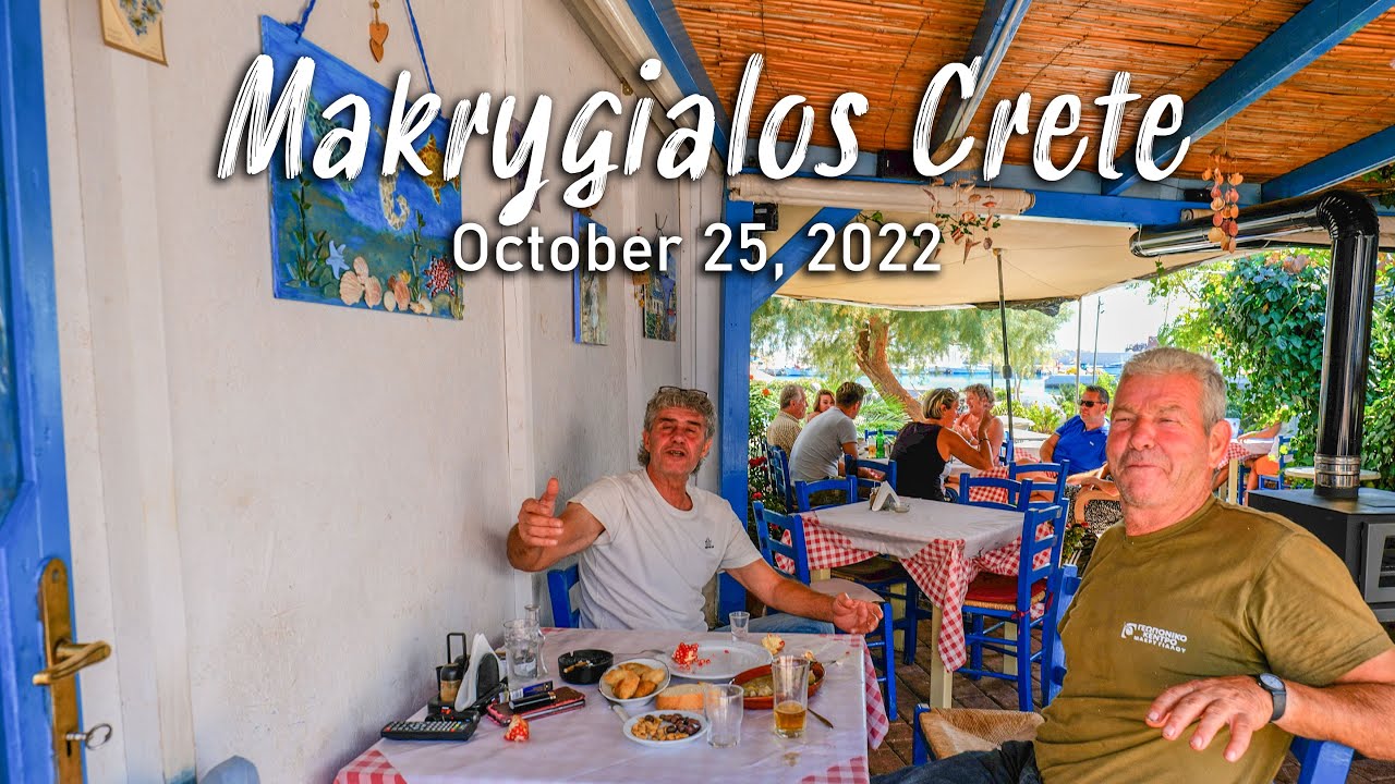 Makrygialos, Crete, walking tour 4k, Greece 2022