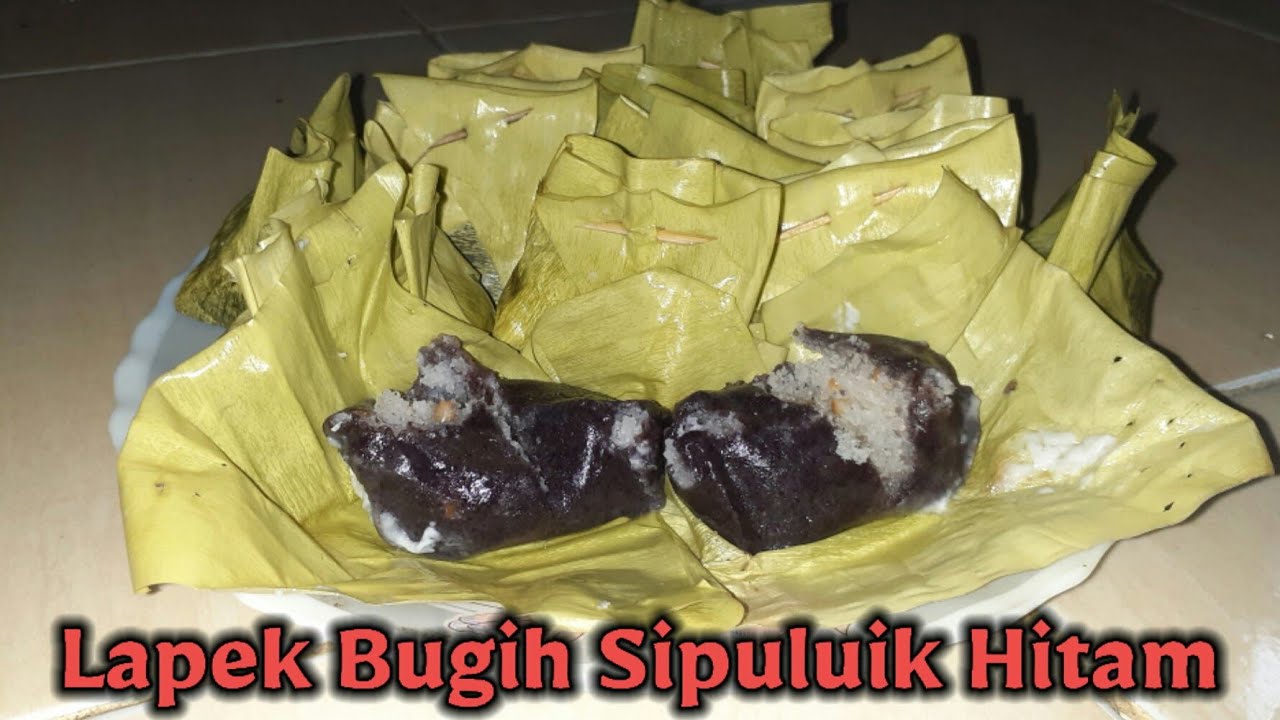 Resep membuat Lapek/Kue BUGIH Pulut Hitam