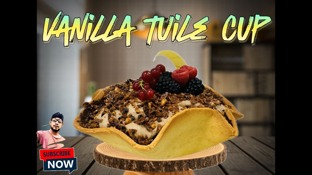 Crispy Vanilla Tuile Cup Recipe You'll Love! #nuwanchef #tuilerecipe #recipe #homemade