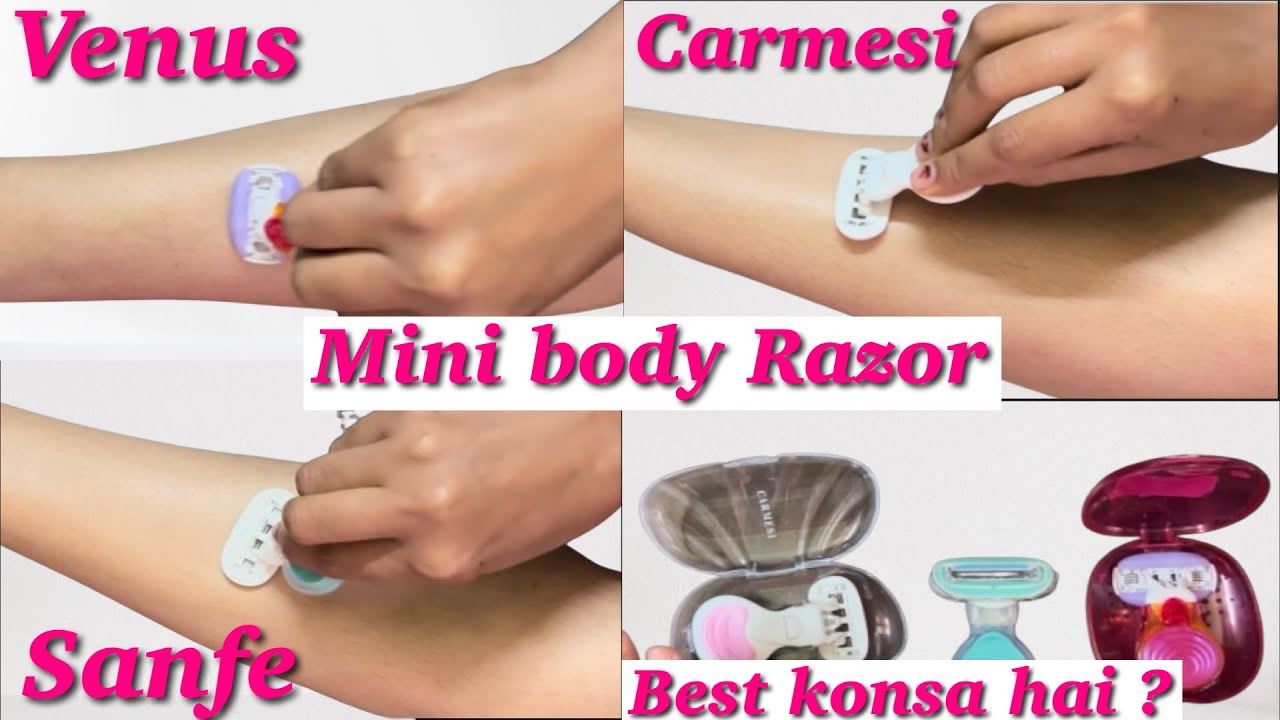 Body hair remove ka sabse simple &easy method #mini body Razor Review &use #venus#sanfe#carmesi