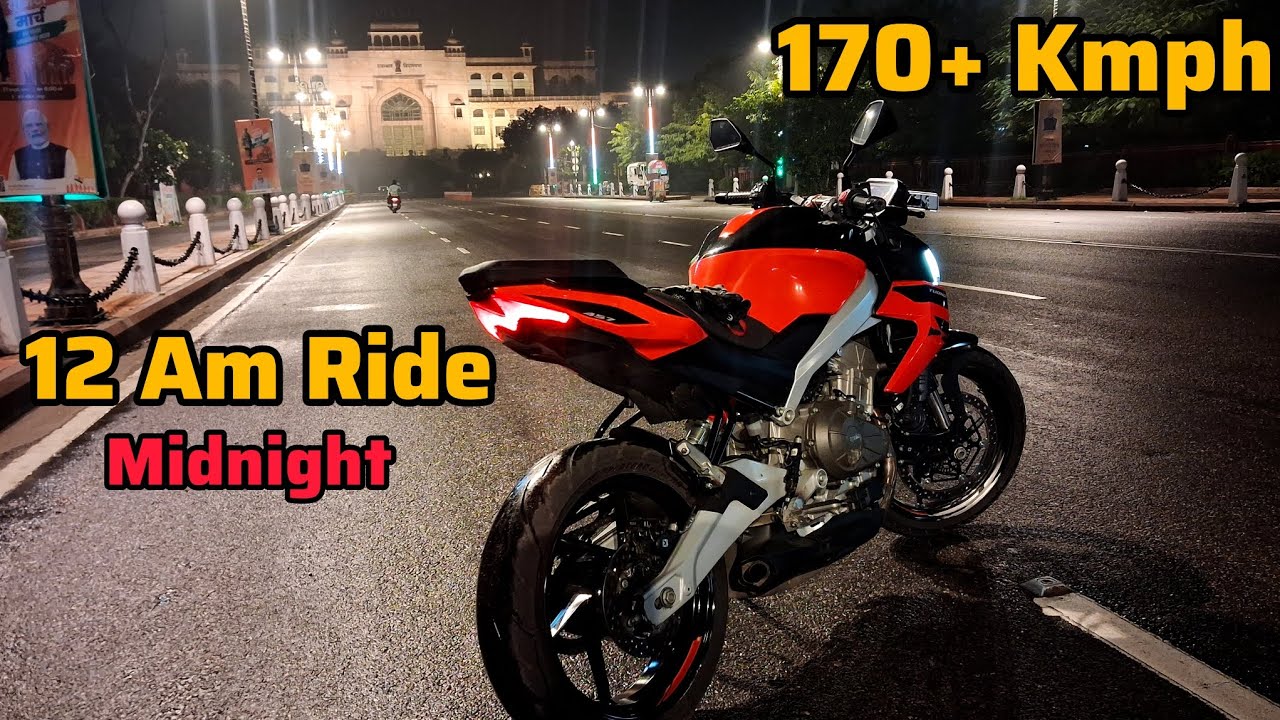 12 Am City High speed Ride With Aprilia Tuono 457 🔥 