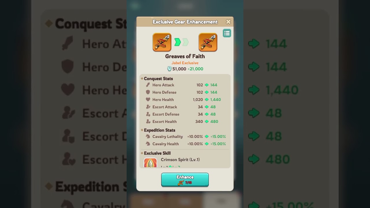 Kingshot Widget Greaves of Faith