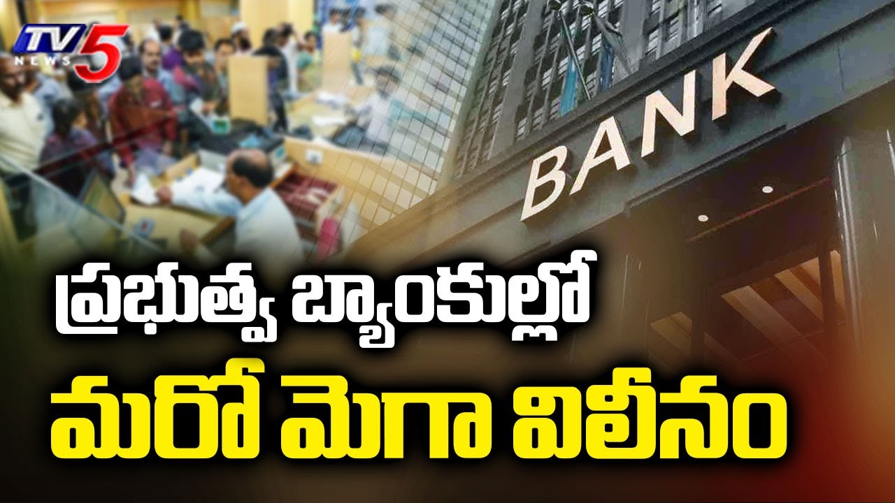 ప్రభుత్వ బ్యాంకుల మెగా విలీనం | Govt Plans To Merge Small Public Sector Banks With Big Banks |  TV5