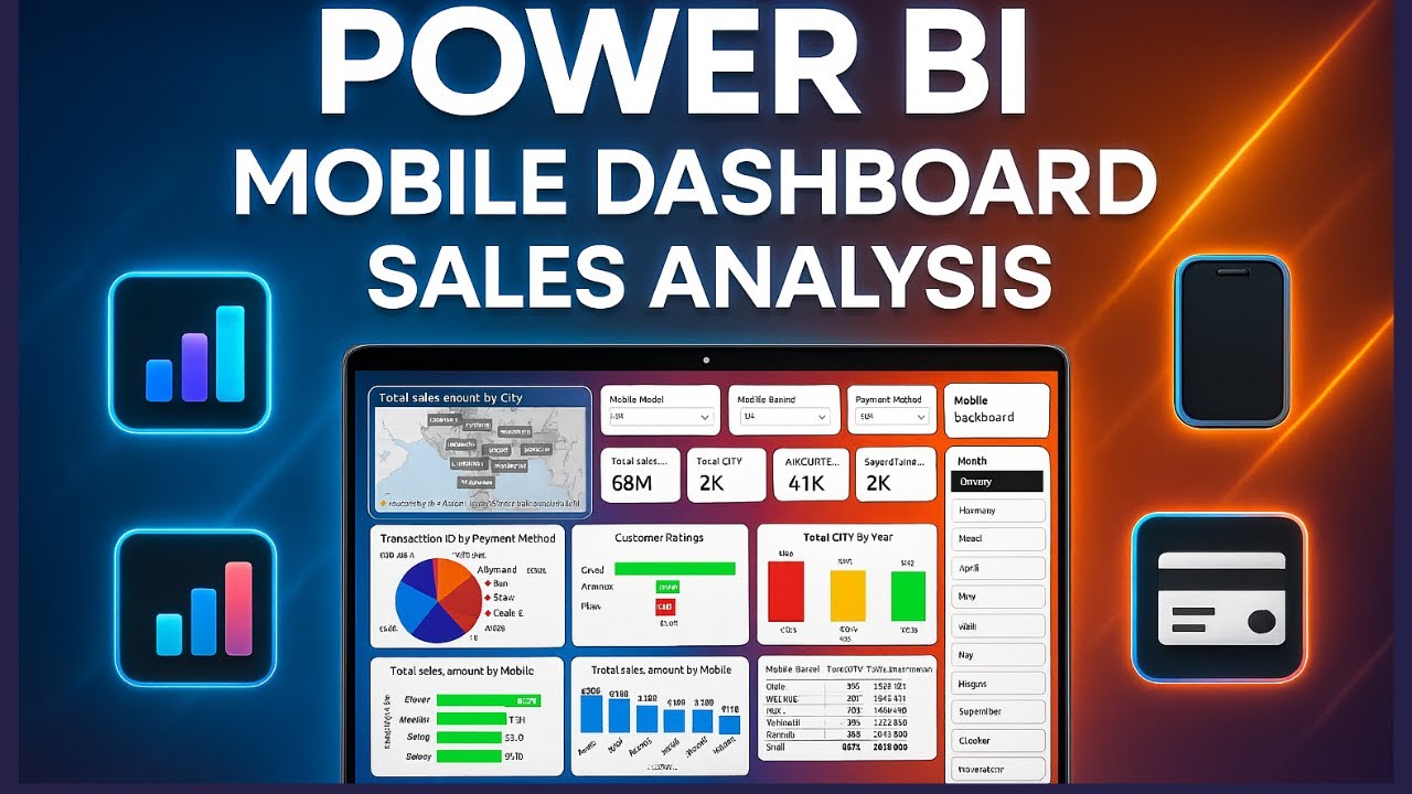 Power BI Dashboard End to End Project with DAX Formula for Beginners | Power BI Mobile Dashboard