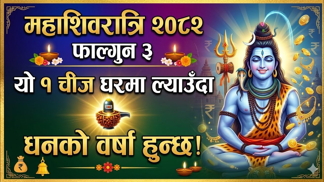 महाशिवरात्रि २०८२ फाल्गुन ३: यो १ चीज घरमा ल्याउँदा धनको वर्षा हुन्छ!