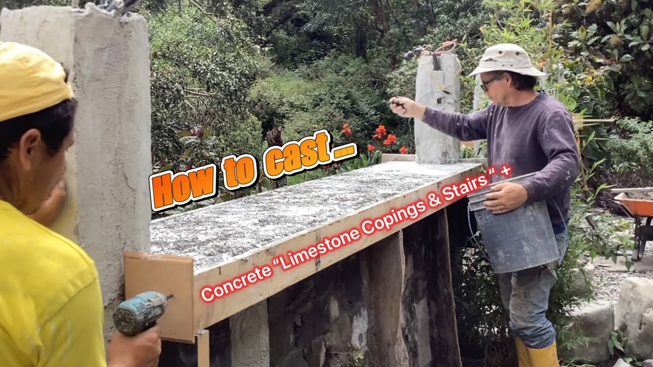 How to cast concrete “limestone stairs and copings “ !