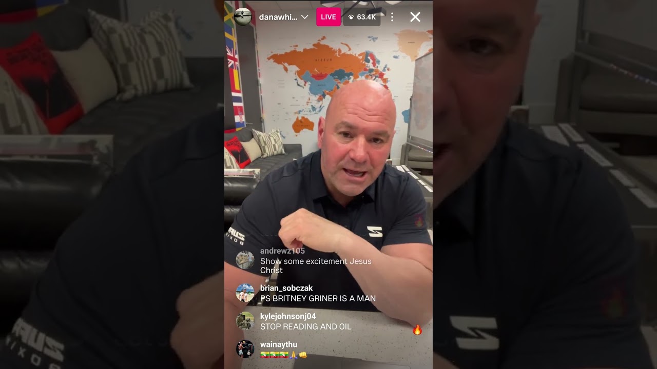 Dana White Announces Fights on IG Live
