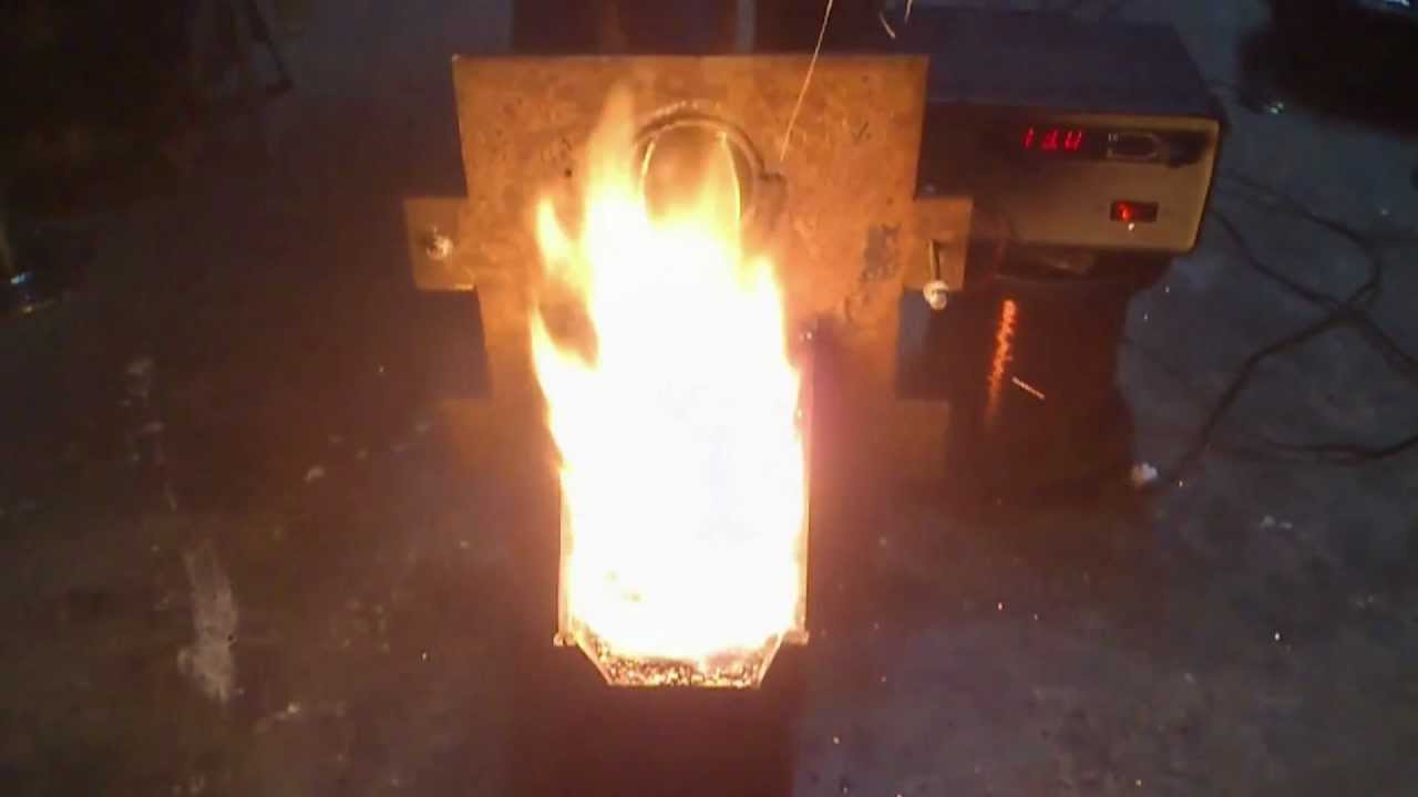 Quemador de biomasa experimental