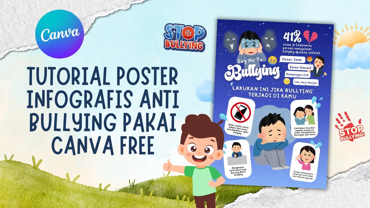 Tutorial Desain Infografis Tentang Anti Bullying di Canva FREE