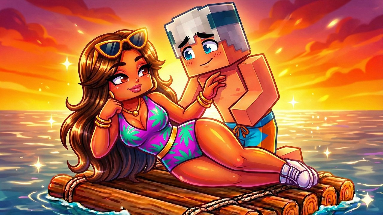 FIQUEI PRESO na JANGADA da MENINA do Minecraft!