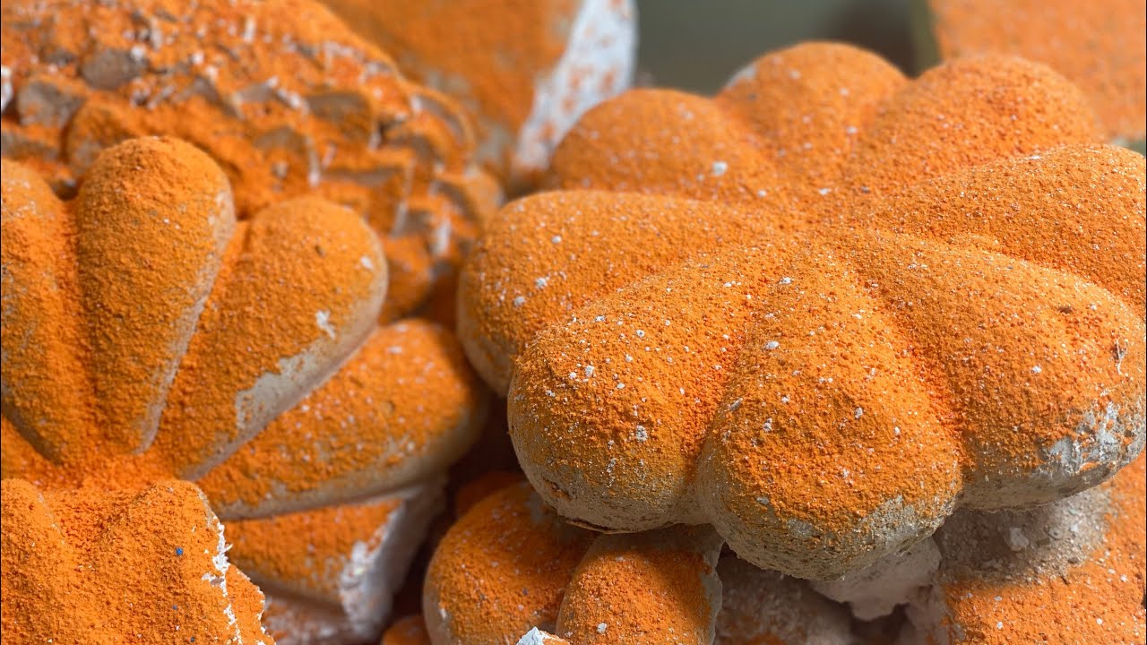 REFORMED GYMCHALK WITH ORANGE POWDER ~ ASMR ~ ODDLY SATISFYING ~ ANXIETY RELIEF