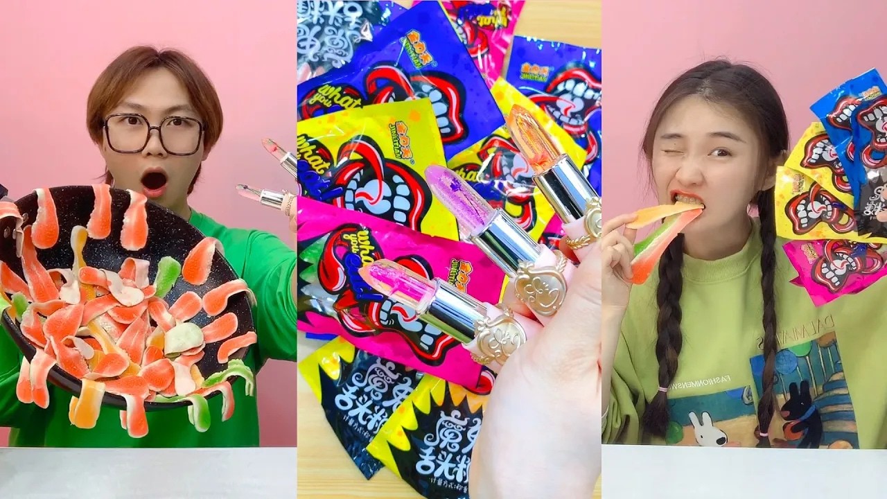 Magic Crystal Lipstick Found in Devil Tongue Candy! Perfect lip color change at will |Funny Playshop