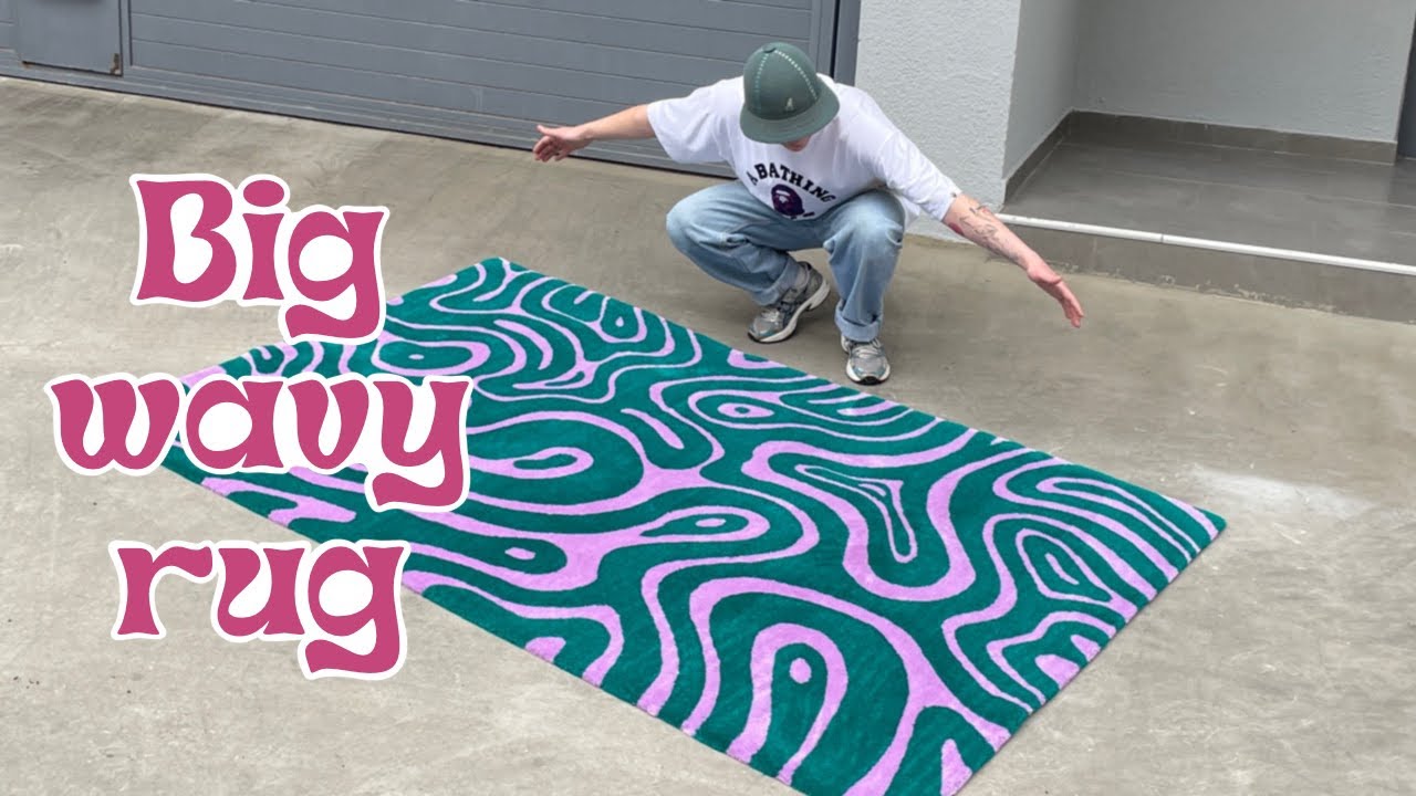 I made big wavy tufting rug. 5x7 feet