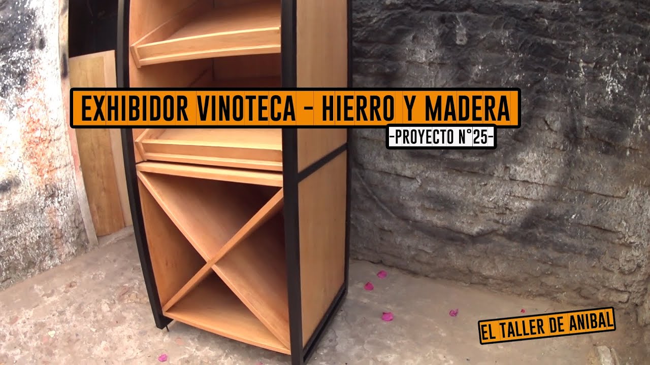Vinoteca Exhibidor - Modular - Hierro y Madera