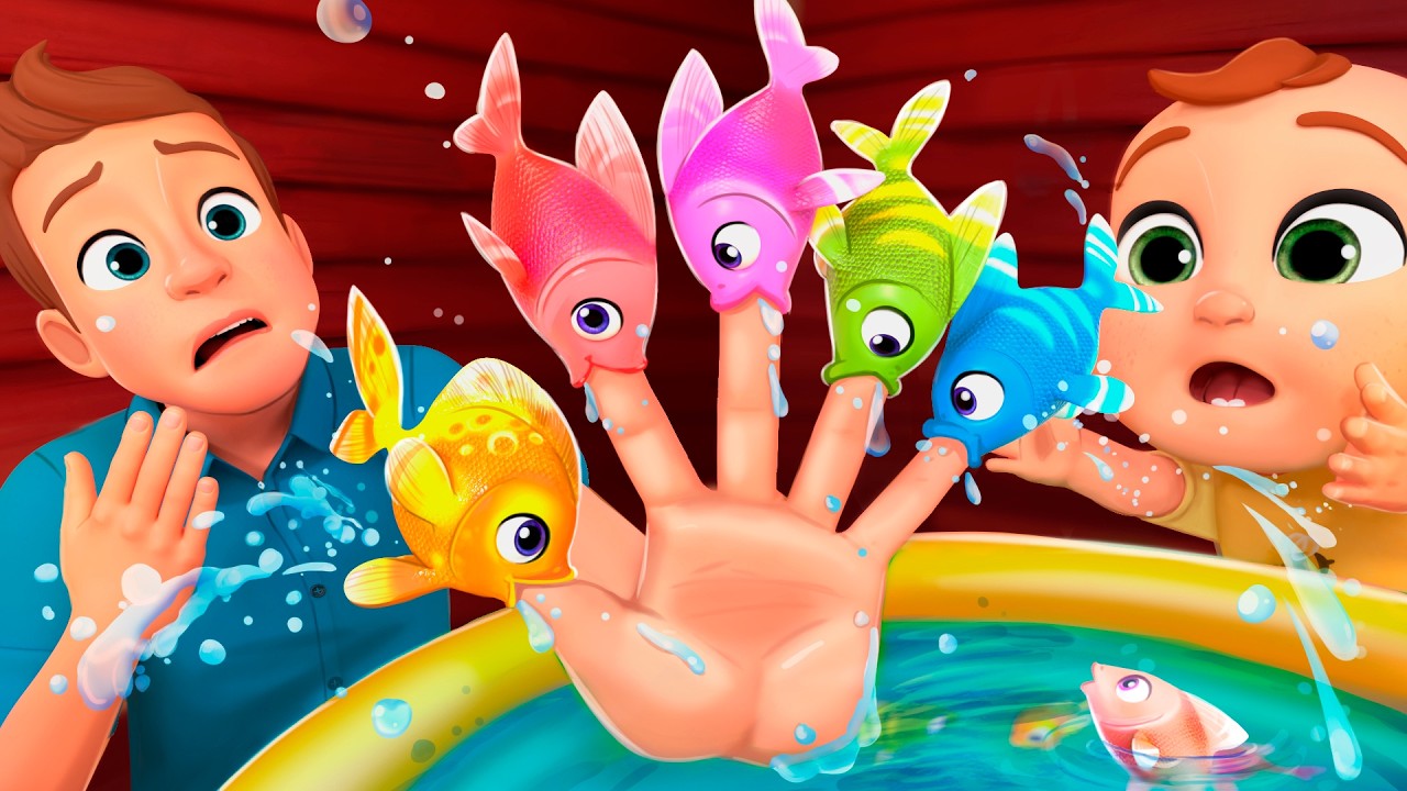 Once I Caught a Fish Alive Finger Family Song + Más Lalafun Canciones Infantiles y Música p. Chicos