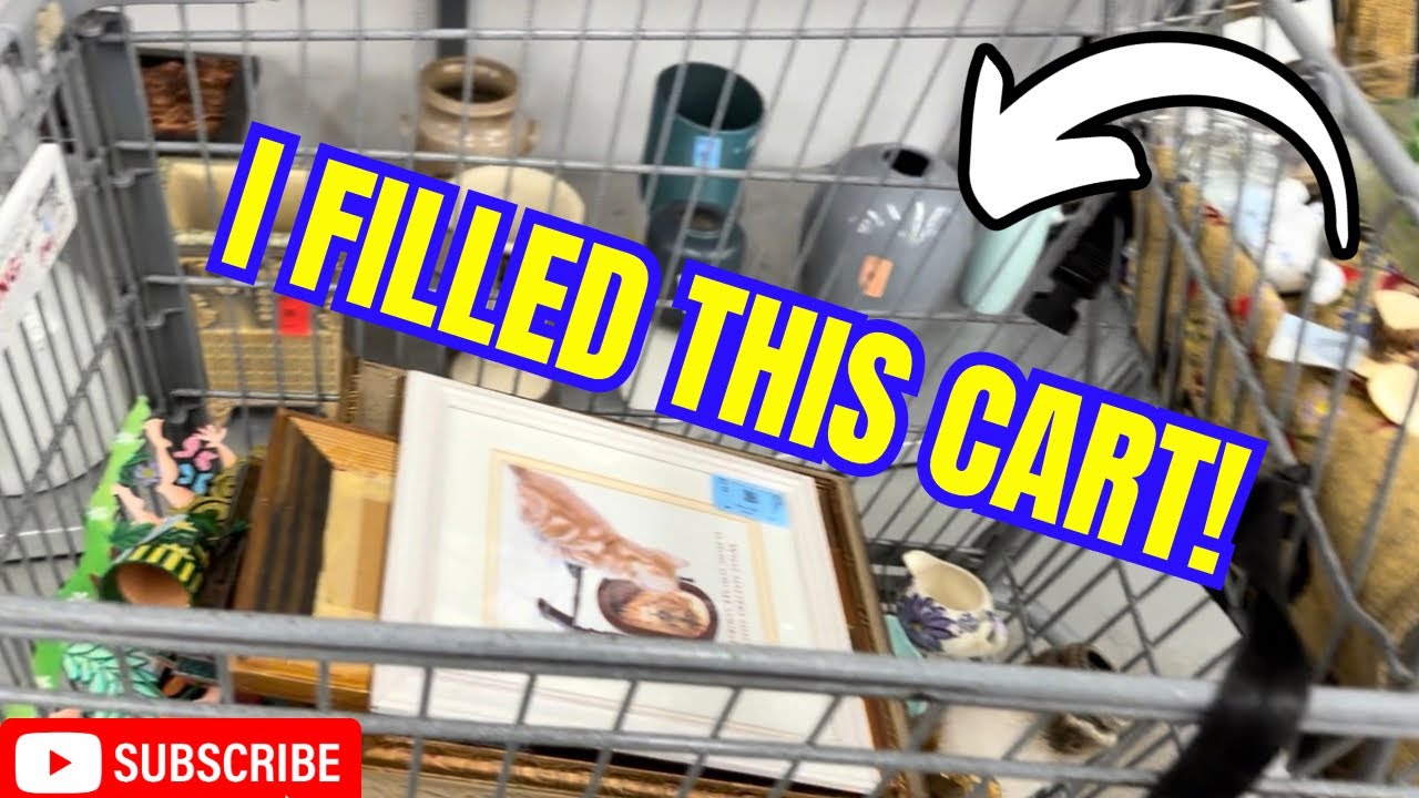 FRESH CARTS AND MASSIVE FINDS| RETRO Décor for resale! THRIFT WITH ME| Niknax Etsy EBAY