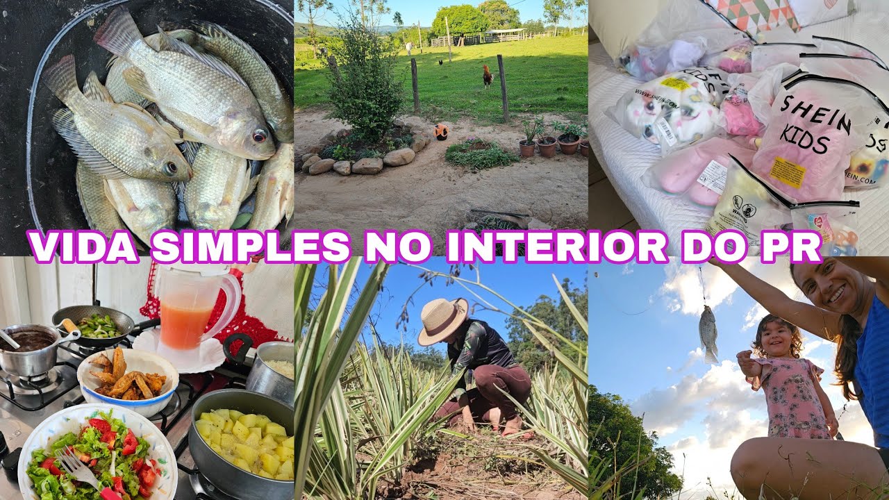 UMA FAMÍLIA MORA PR,TRANFORMEI O JARDIM,EU E SOFIA FOMOS PESCAR,ALMOÇO,PEIXE FRITO RECEBIDOS,ROTINA