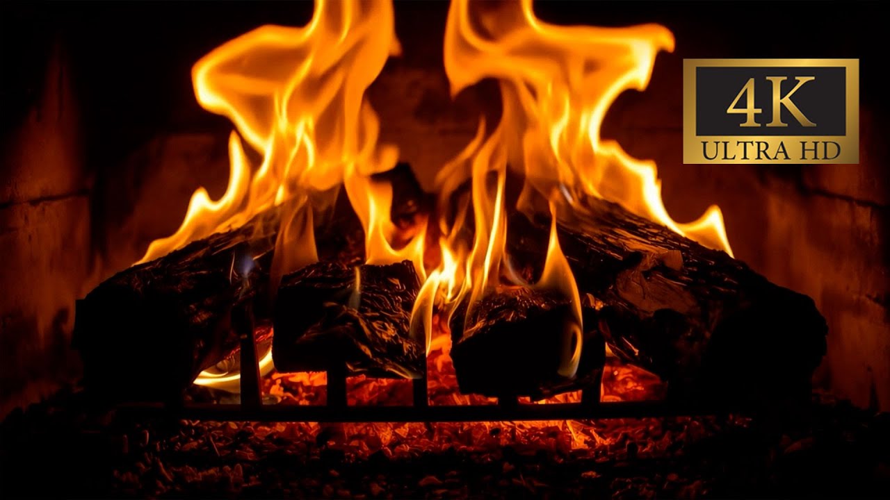 Cozy Fireplace 4K with Crackling Logs Relaxing Cabin Ambience for Sleep and Insomnia Relief 🔥