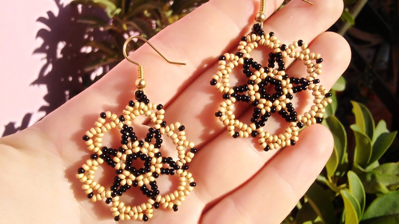 Kum boncuk ile kolay küpe yapımı /Bead earrings making/boncuk ile şık küpe yapımı
