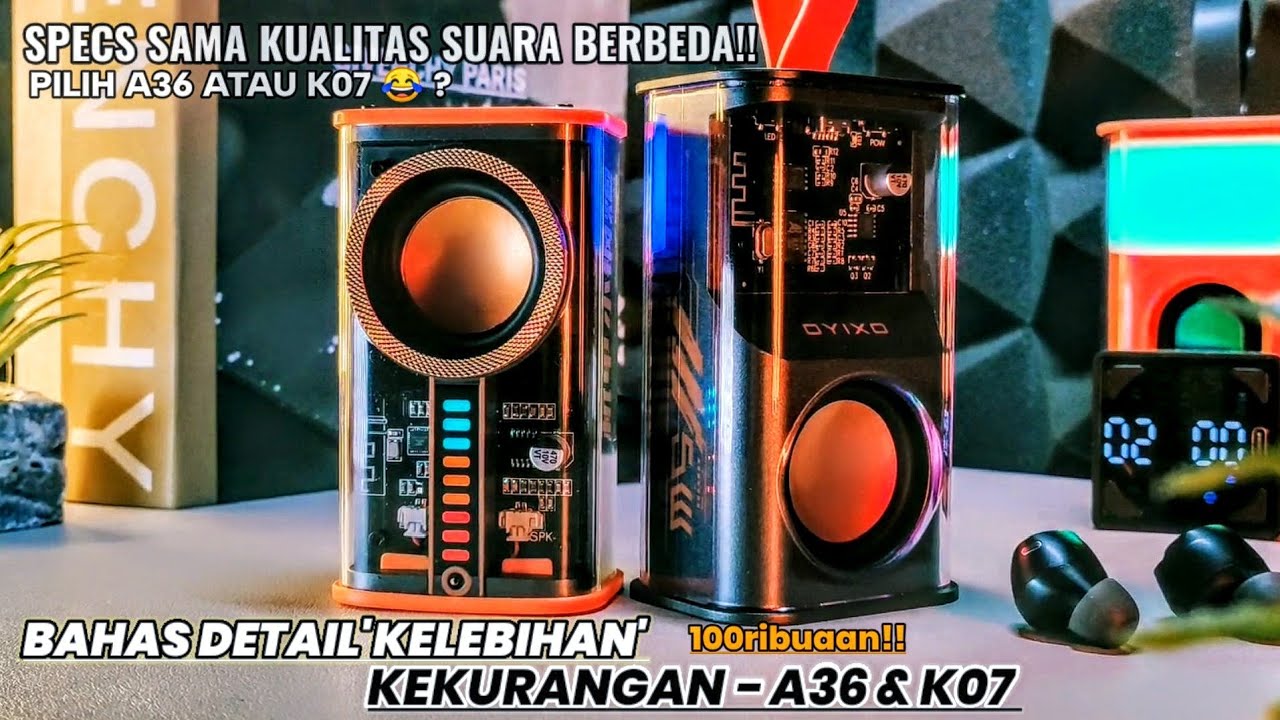 2 speaker mini yg viral !! Review speaker bluetooth tranparent A36 vs K07 vs acome a15