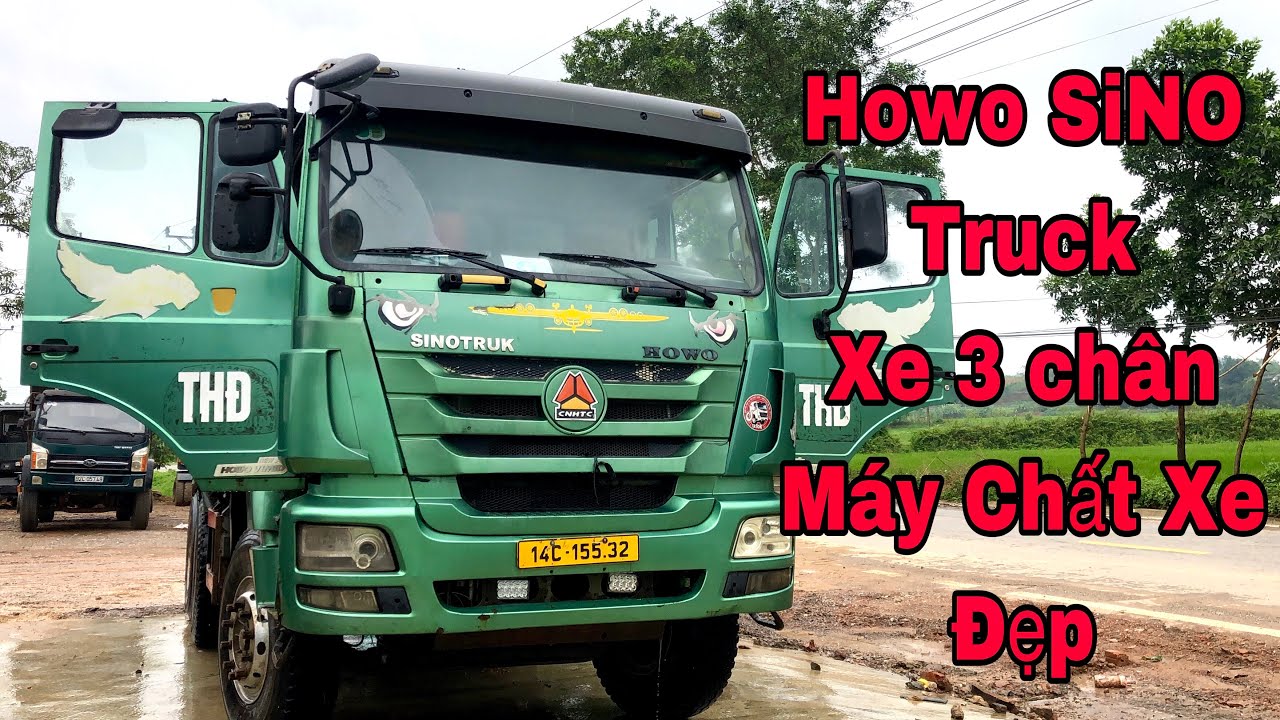 Xe Ben Howo Sinotruck 3 Chân Xe Chất Lốp Đẹp Cả Dàn Thành Xe Ben Máy Công Trình