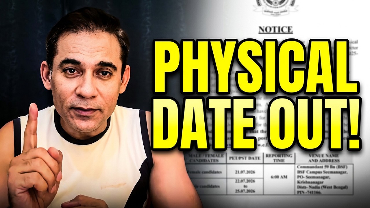 SSC CPO Physical Date 2025 OUT #motivation #ssccpo #pst #physicaldate #out