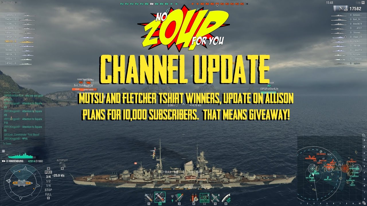 World of Warships NoZoupForYou Channel Update