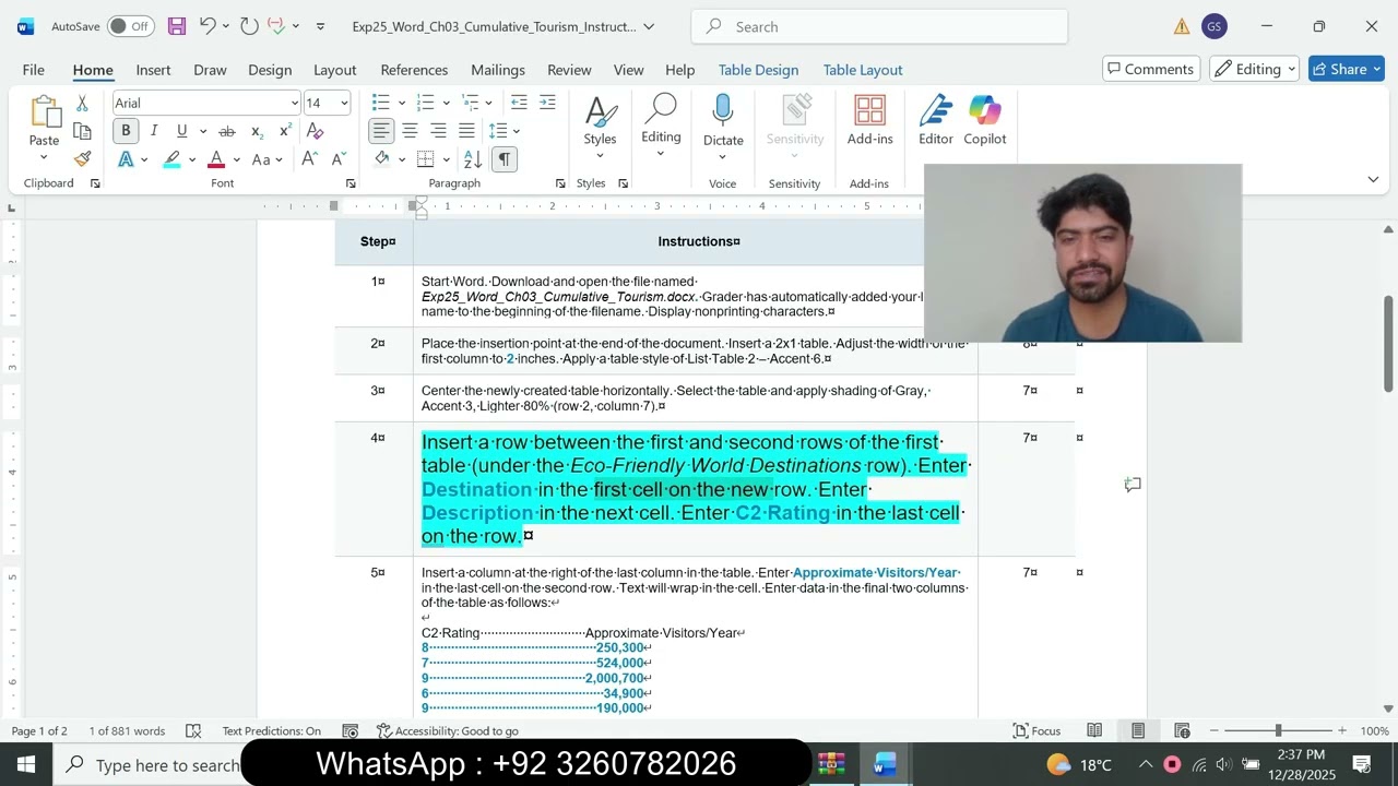 Exp25_Word_Ch03_Cumulative_Tourism | Word Chapter 3 Grader Cumulative-Tourism | Word Ch03 Cumulative