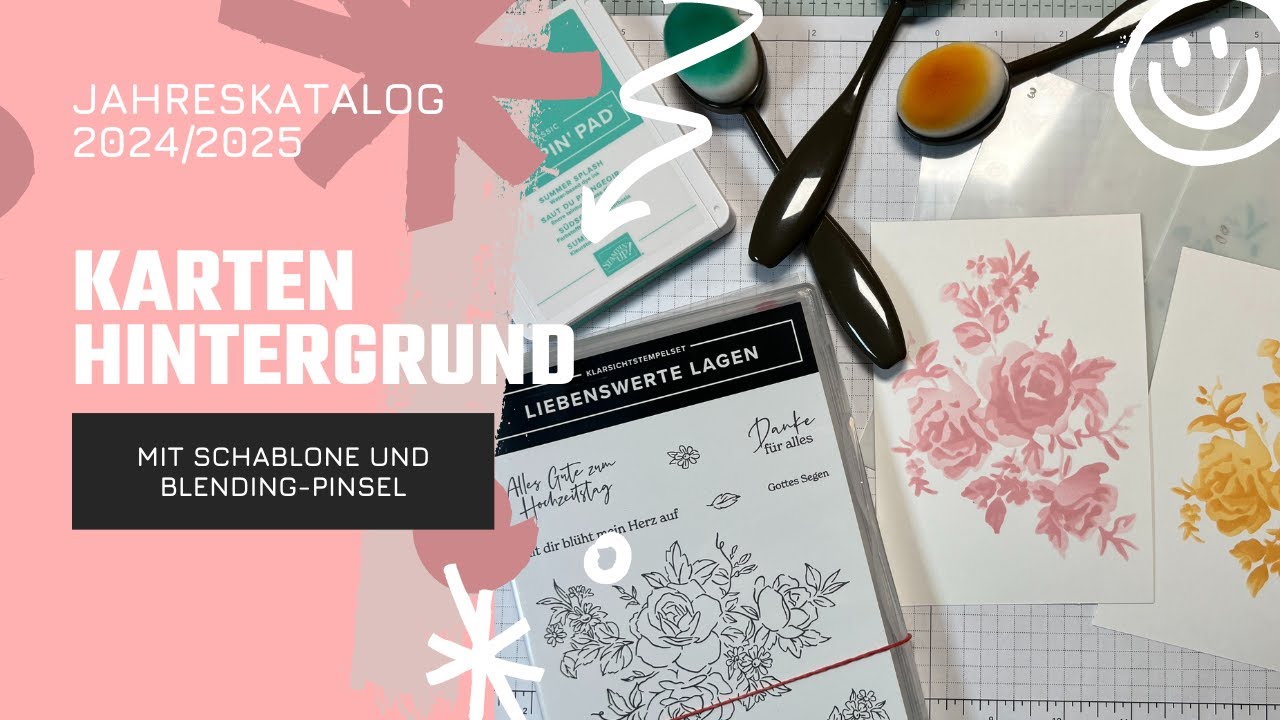 Karten Hintergrund mit Schablone und Blending - Pinsel.