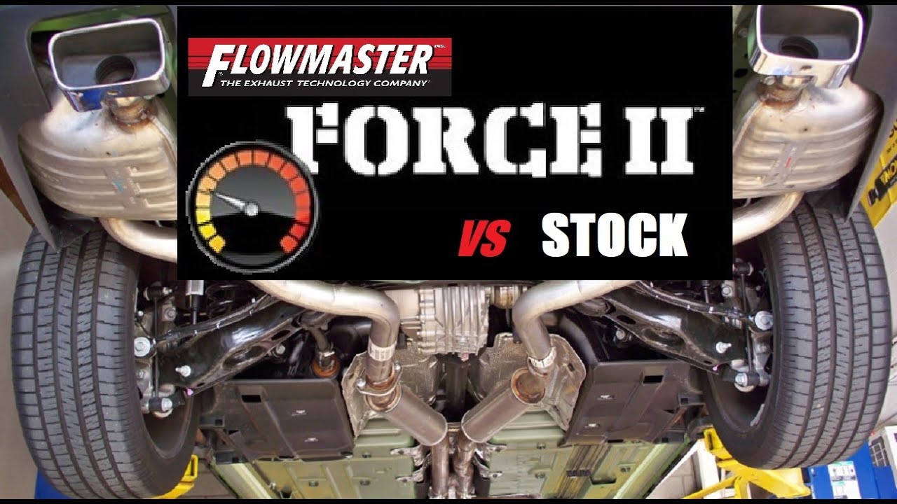 2016 Dodge Challenger R/T Exhaust sound comparison Stock vs Flowmaster Force II