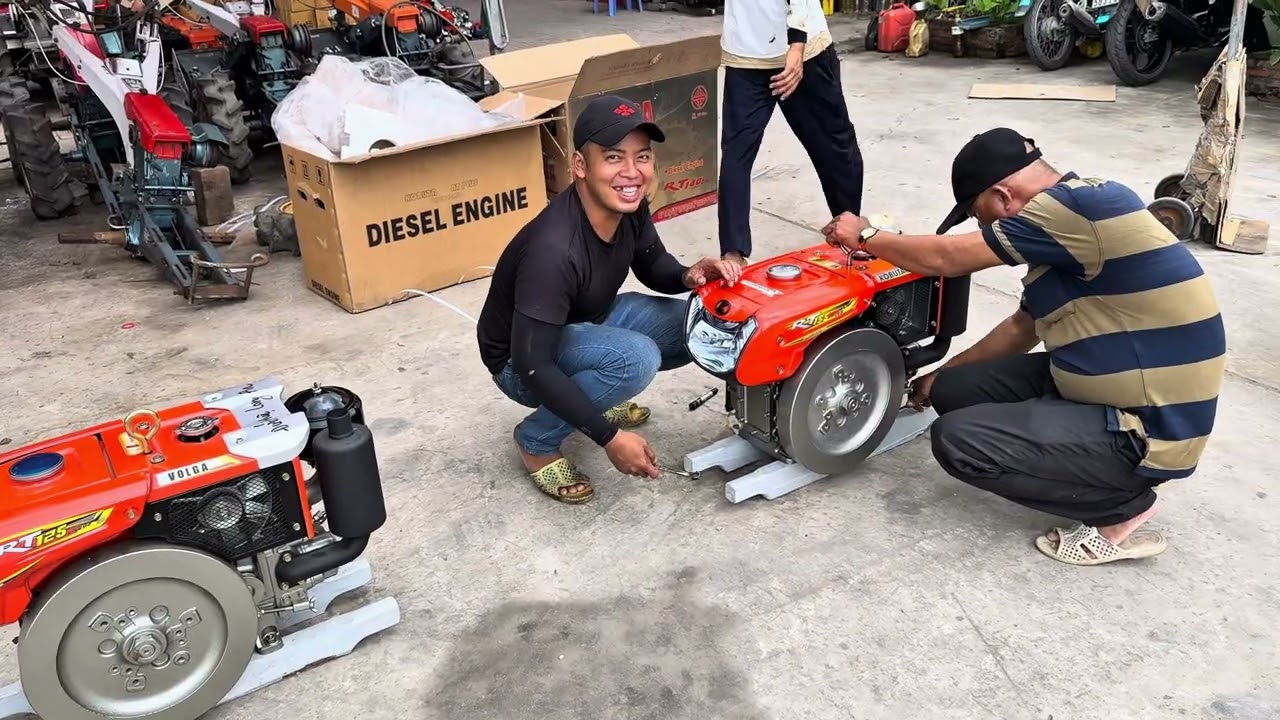 Giao động cơ Diesel Volga RT125 Plus_Kobuta RT155 Plus ThunderX_K đen & Yanmar TF160 NL - 0943366687
