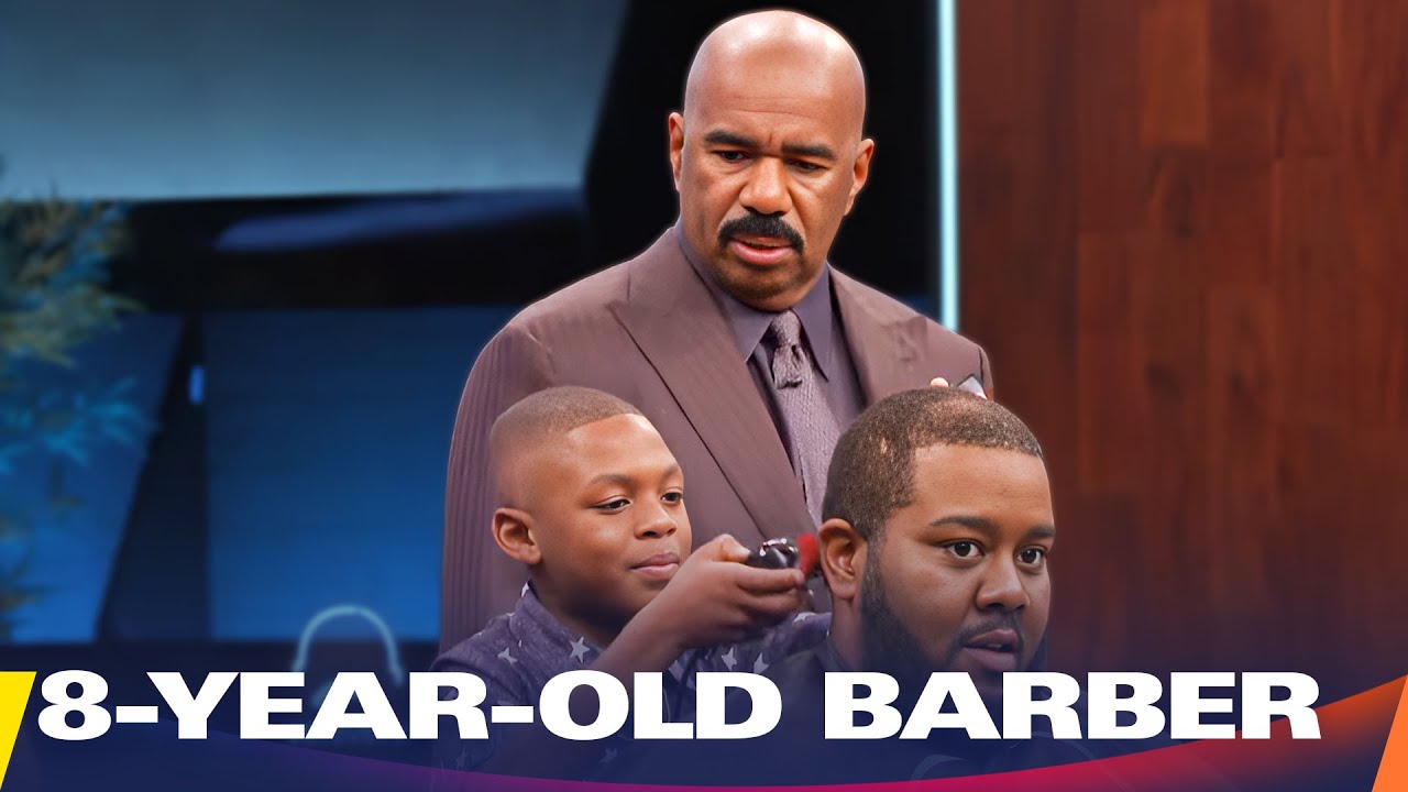 Steve Gets Roasted by an 8-Year-Old Barber! | Steve Harvey
