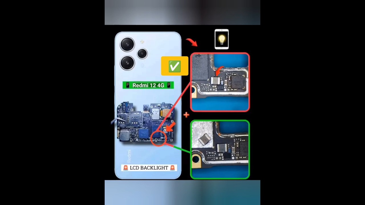 Redmi 12 4G LCD BACKLIGHT problem🚫 solution✅